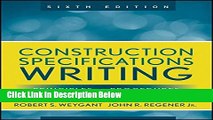 Ebook Construction Specifications Writing: Principles and Procedures Free Online