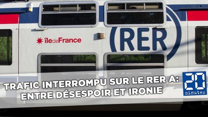 Trafic interrompu sur le RER A: Entre désespoir et ironie