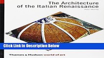 [PDF] The Architecture of the Italian Renaissance (World of Art) Ebook Online