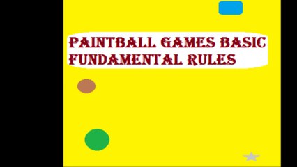 Skirmish Paintball game basic Rules