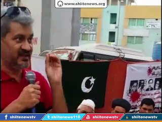 Civil Society Activist Ali Abidi's Speech at Naqgan Chorangi Protest against Terrorist Outfit ASWJ