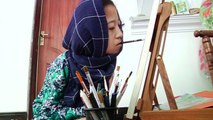 Disabled Afghan teen draws incredible portraits with mouth