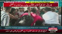 Journalist protest infront of Farooq Sattar & boycotts Press Conference after chant 