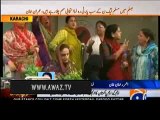 Ek shakhs ne Pakistan Zindabad ka naara aur sticker laga ker MQM ki female members ko gussah diladiya -- WATCH GEO NEWS Report