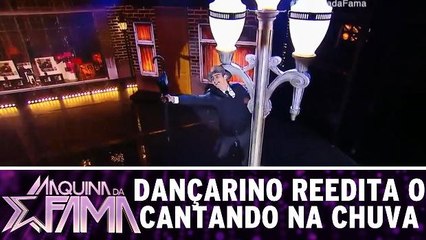 Dançarino arrasa na reedição do `Cantando na Chuva`