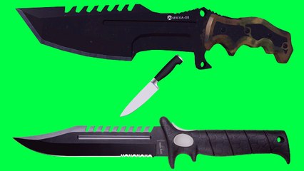 Free Weapons Knives Green Screen Video 3