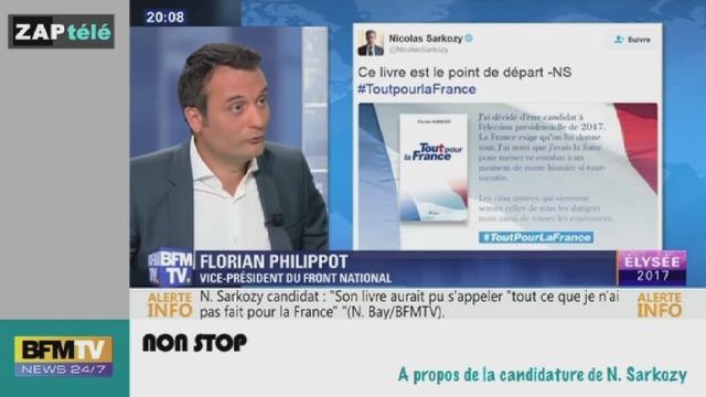Zapping TV - Florian Philippot sur Nicolas Sarkozy : C'est le retour de super-menteur