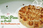 Mini Pizza au Poulet - Mini Chicken Pizza - بيتزا الدجاج والجبن