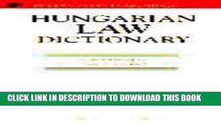 [PDF] Hungarian Law Dictionary Popular Colection