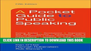 New Book A Pocket Guide to Public Speaking
