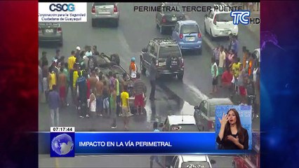 Video muestra fuerte accidente de tránsito en Guayaquil