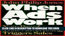 Collection Book When Ads Work: New Proof That Advertising Triggers Sales