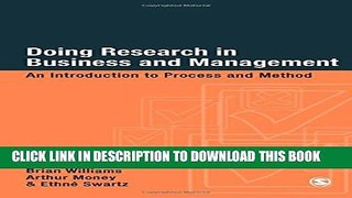 New Book Doing Research in Business and Management: An Introduction to Process and Method