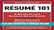 New Book Resume 101: A Student and Recent-Grad Guide to Crafting Resumes and Cover Letters that