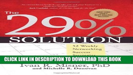 New Book The 29% Solution: 52 Weekly Networking Success Strategies