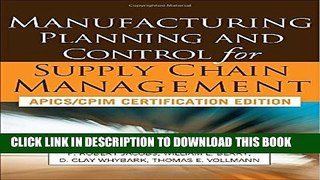 Collection Book Manufacturing Planning and Control for Supply Chain Management