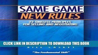 Collection Book Same Game New Rules - 20 Timeless Principles For Selling And Negotiating