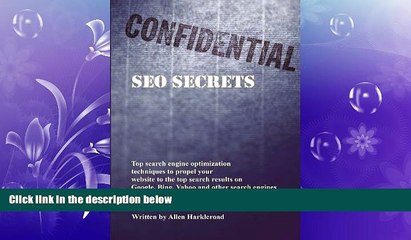 Free [PDF] Downlaod  Confidential SEO Secrets: Search Engine Optimization Techniques  FREE BOOOK