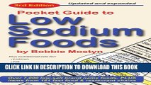New Book Pocket Guide to Low Sodium Foods