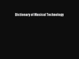 [PDF] Dictionary of Musical Technology Full Colection