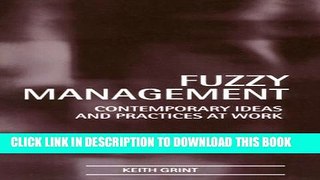 New Book Fuzzy Management: Contemporary Ideas and Practices at Work