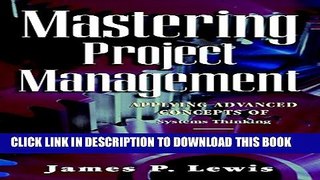 New Book Mastering Project Management: Applying Advanced Concepts of Project Planning, Control,
