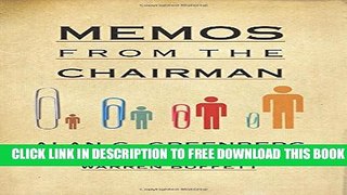 New Book Memos from the Chairman