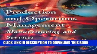 New Book Production and Operations Management: Manufacturing and Services