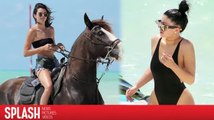 Kendall and Kylie Jenner Horse Around in Swimsuits