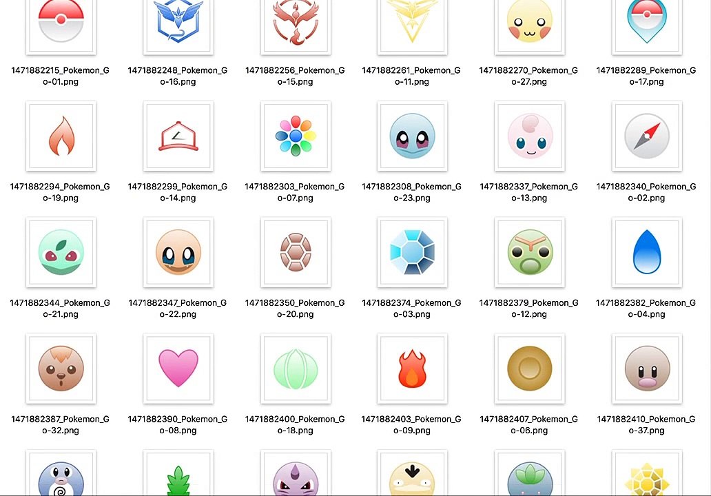 Chia sẻ bộ icon Pokemon Go cực đẹp