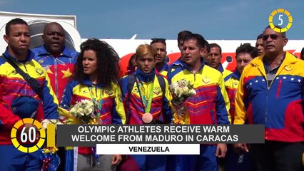 In 60 Seconds: Olympic Athletes Welcome by Maduro in Caracas
