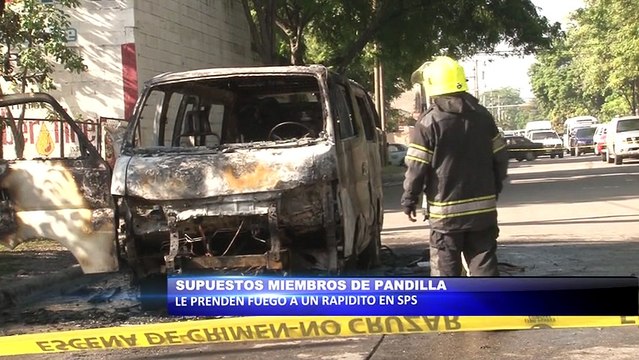 Supuestos pandilleros incendiaron rapidito en San Pedro Sula