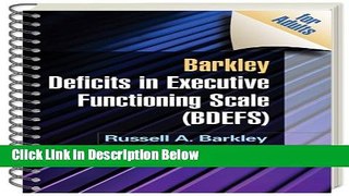 [Get] Barkley Deficits in Executive Functioning Scale (BDEFS for Adults) Free New