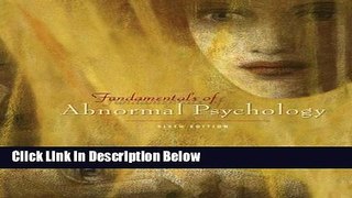 [Best] Fundamentals of Abnormal Psychology Online Books