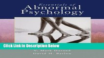[Get] Essentials of Abnormal Psychology (with CD-ROM) (Available Titles CengageNOW) Online New