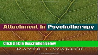 [Best] Attachment in Psychotherapy Free Books