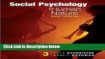 [Best Seller] Social Psychology and Human Nature, Brief Ebooks Reads
