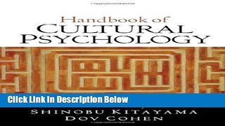 [Best] Handbook of Cultural Psychology Online Books