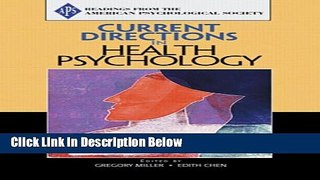 [Best] Current Directions in Health Psychology Free Books