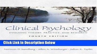 [Reads] Clinical Psychology: Evolving Theory, Practice, and Research (4th Edition) Online Ebook