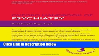 [Get] Oxford Handbook of Psychiatry (Oxford Medical Handbooks) Free New