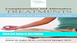 [Get] Complementary And Alternative Treatments in Mental Health Care Online New