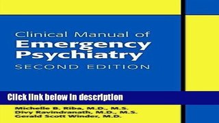 [Get] Clinical Manual of Emergency Psychiatry Free New