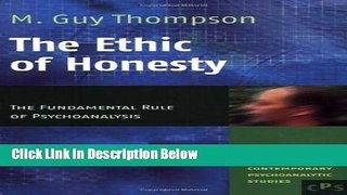 [Reads] The Ethic of Honesty: The Fundamental Rule of Psychoanalysis (Contemporary Psychoanalytic