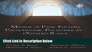 [Reads] Manual of Panic Focused Psychodynamic Psychotherapy - eXtended Range (Psychoanalytic