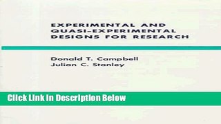 [Get] Experimental and Quasi-Experimental Designs for Research Online New