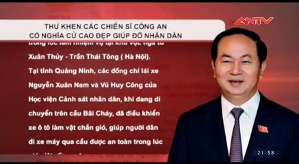 Chủ tịch nước gửi thư khen chiến sĩ Công an giúp dân trong cơn bão - antv