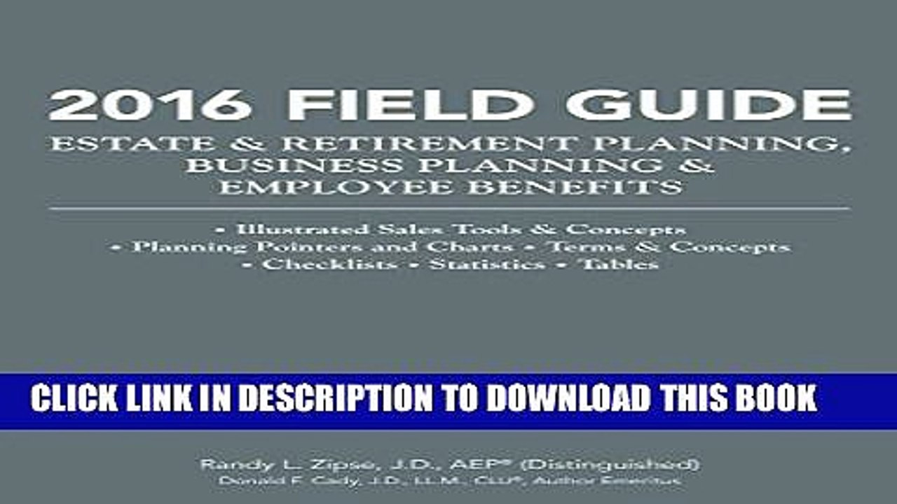 [PDF] 2016 Field Guide Estate   Retirement Planning, Business Planning   Employee Benefits Popular