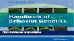 [Get] Handbook of Behavior Genetics Free New