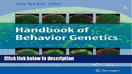 [Get] Handbook of Behavior Genetics Free New